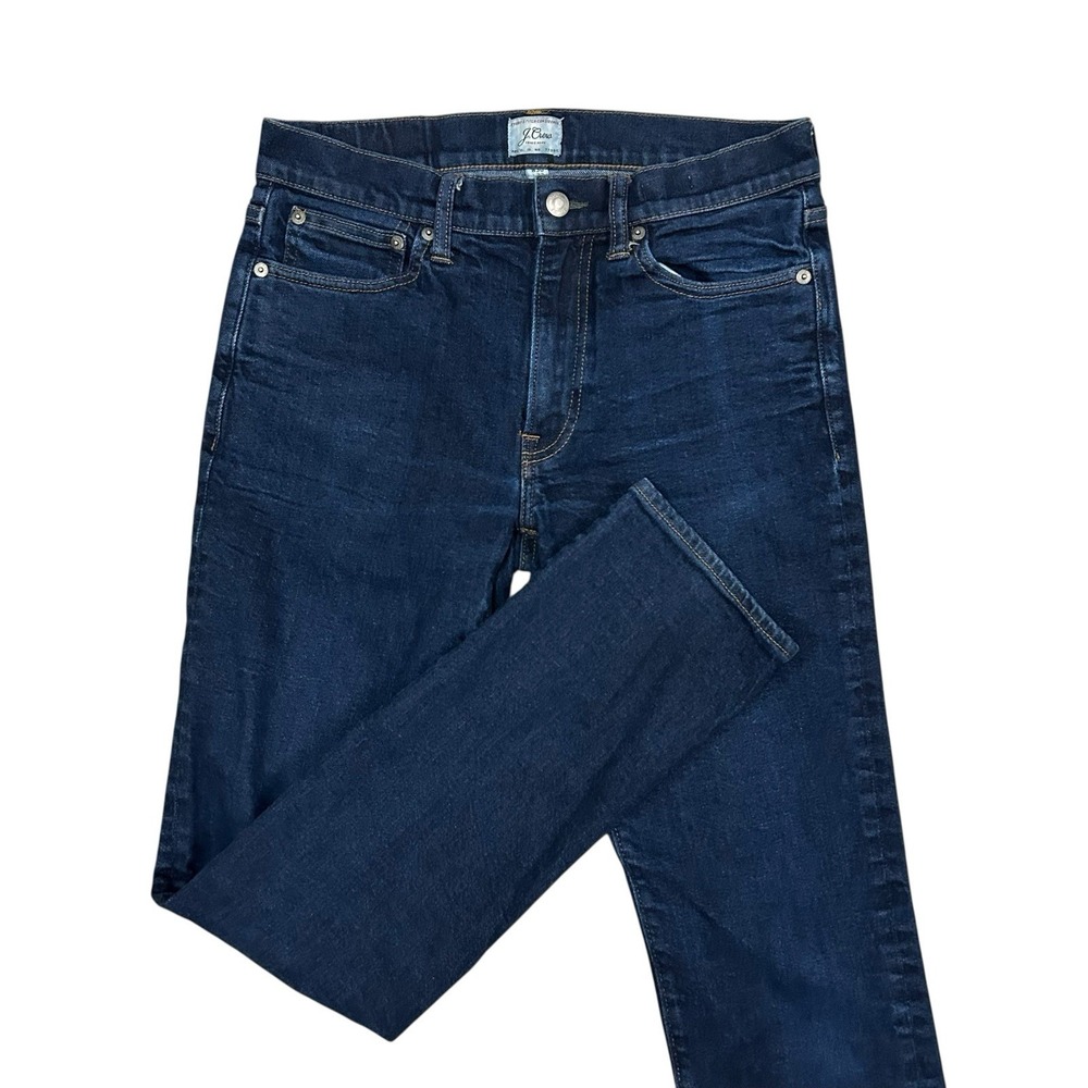 J Crew Jeans Mens Size 30x32 Blue Dark Wash 770 Straight Kurabo Japanese Denim